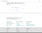 Exploring Integers With the Number Line – GeoGebra