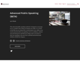 Advanced Public Speaking