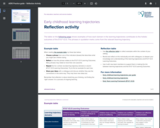 Early childhood learning trajectories: Reflection activity