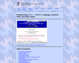 Programming in C++ — The C++ Language, Libraries, Tools, and Other Topics (Lecture Slides and Video Lectures)